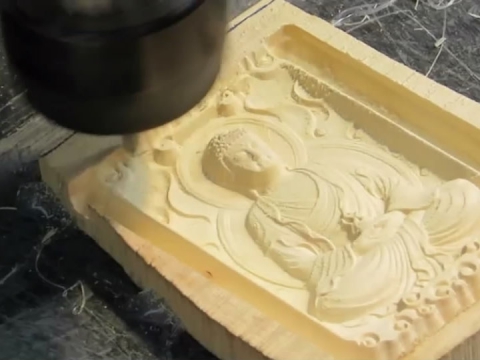 6090型臺式數控雕刻機用于木雕佛像雕刻