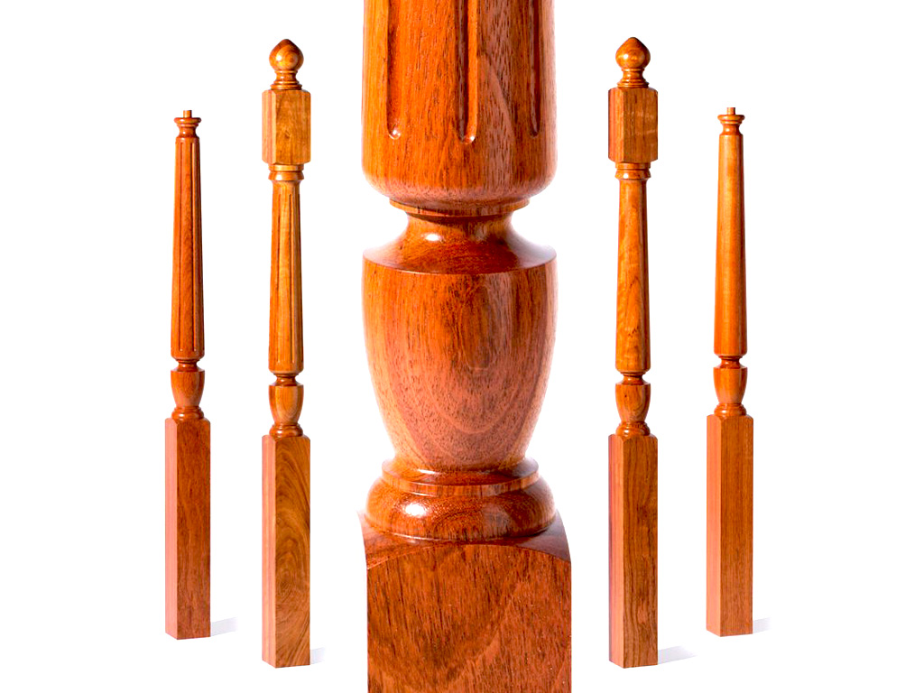 數控車床加工木樓梯立柱