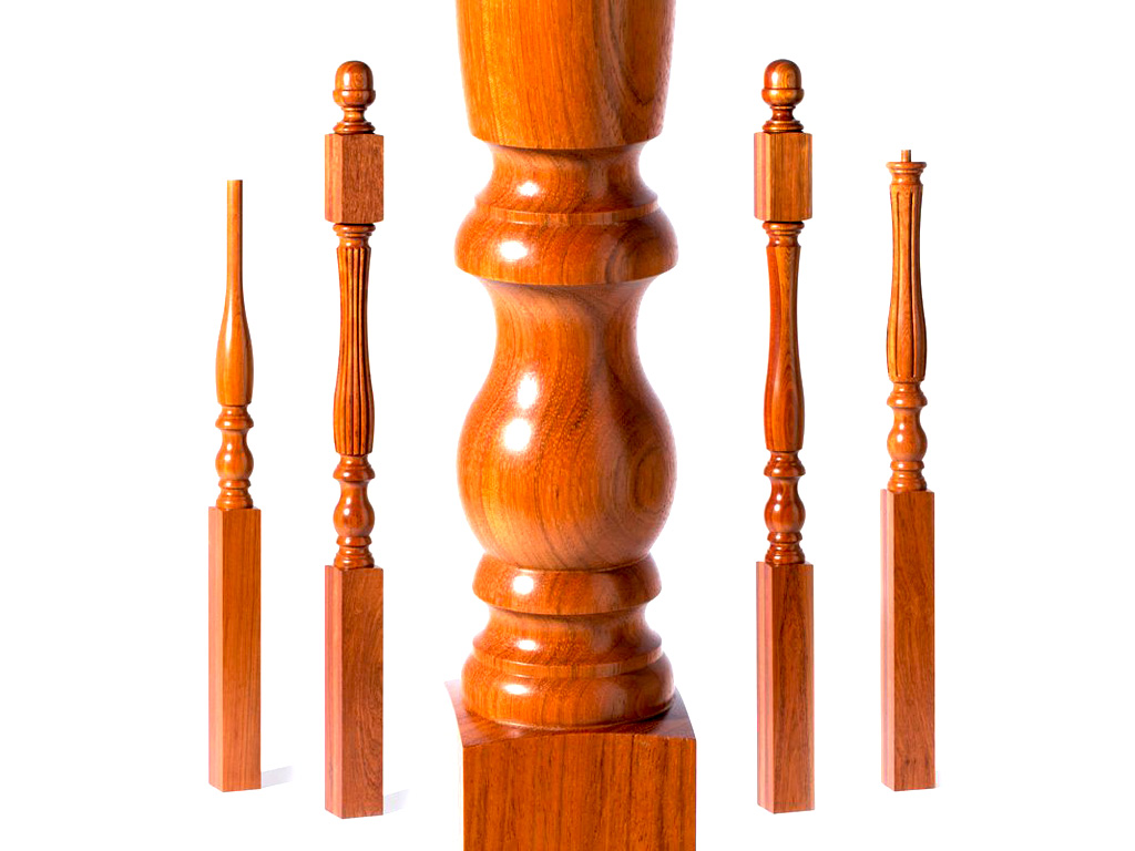 數控車床加工木質立柱