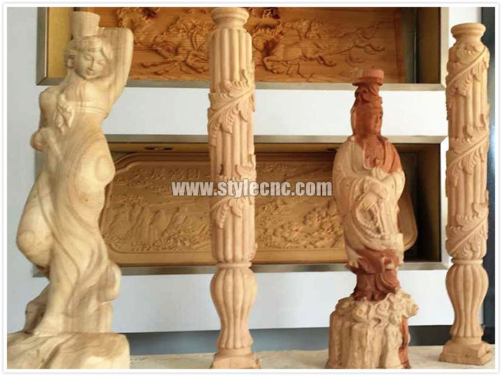 4x8數控雕刻機 3D 圓柱木雕項目 4x8數控雕刻機 3D 圓柱木雕項目