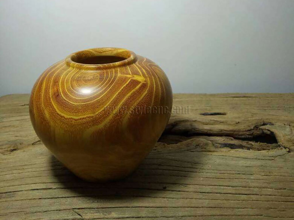 數控木工車床加工柘木罐及罐體項目