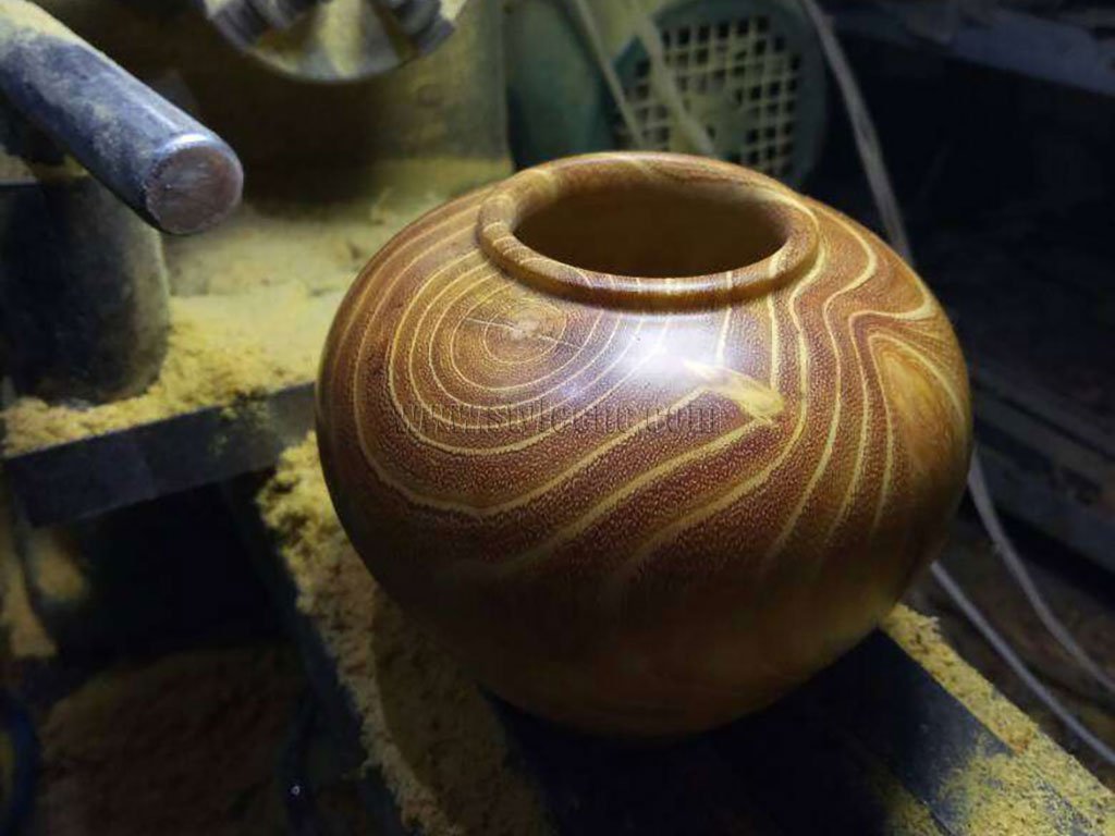 數控木工車床加工柘木罐及罐體項目