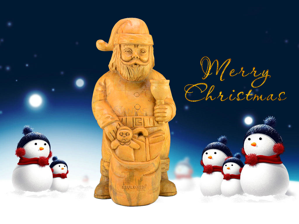 3DWood數控雕刻機2018年圣誕節圣誕老人雕刻項目