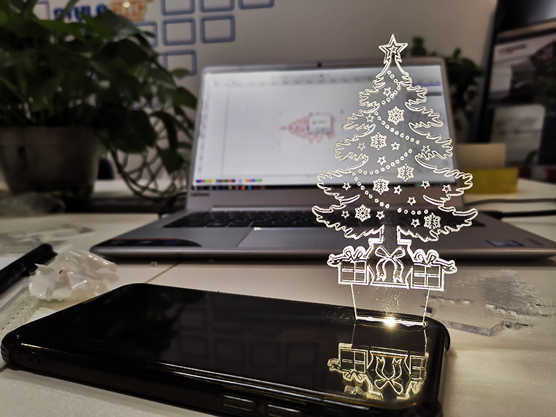 激光雕刻切割3D亞克力圣誕樹 激光雕刻切割3D亞克力圣誕樹
