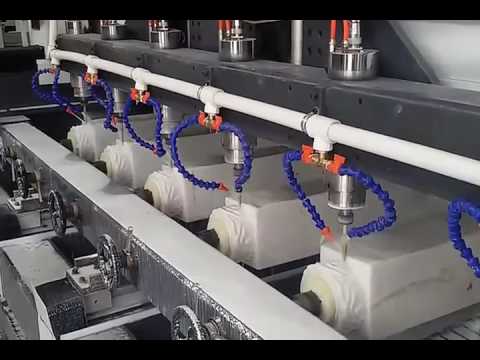 多頭3D數控大理石柱雕刻機 多頭3D數控大理石柱雕刻機